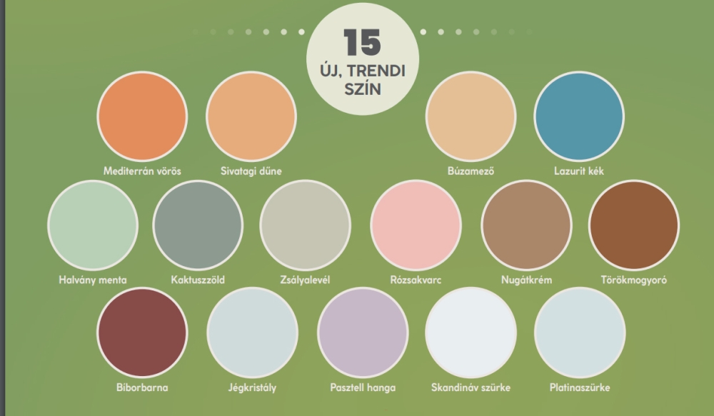 Héra My color színválaszték, színpaletta