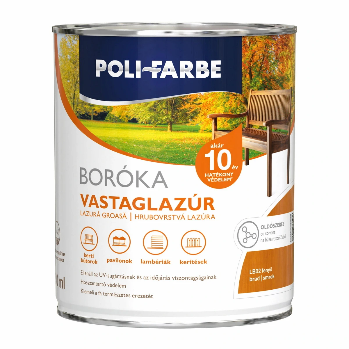 Boróka Vastaglazúr oldószeres (több szín és kiszerelés)